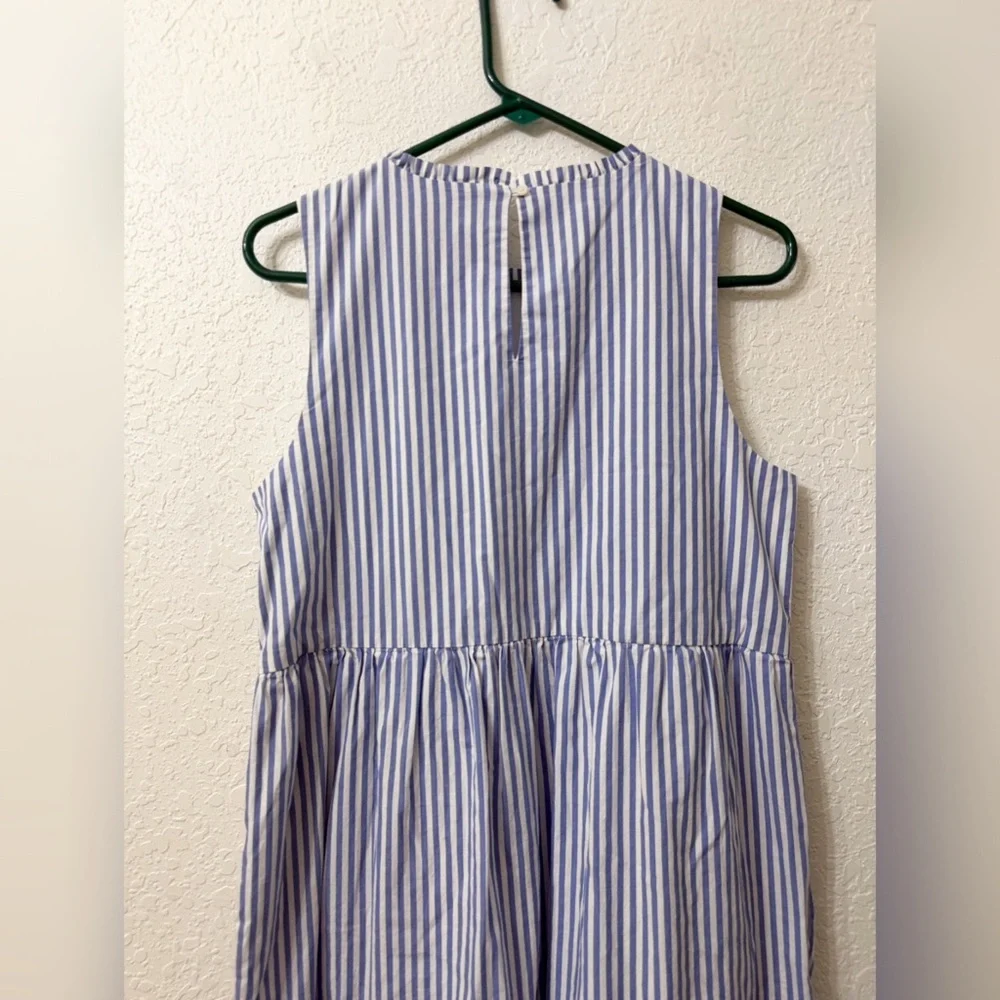 J. Crew Sleeveless Tiered Midi Dress in Cotton Poplin - 10 - Picture 7 of 13